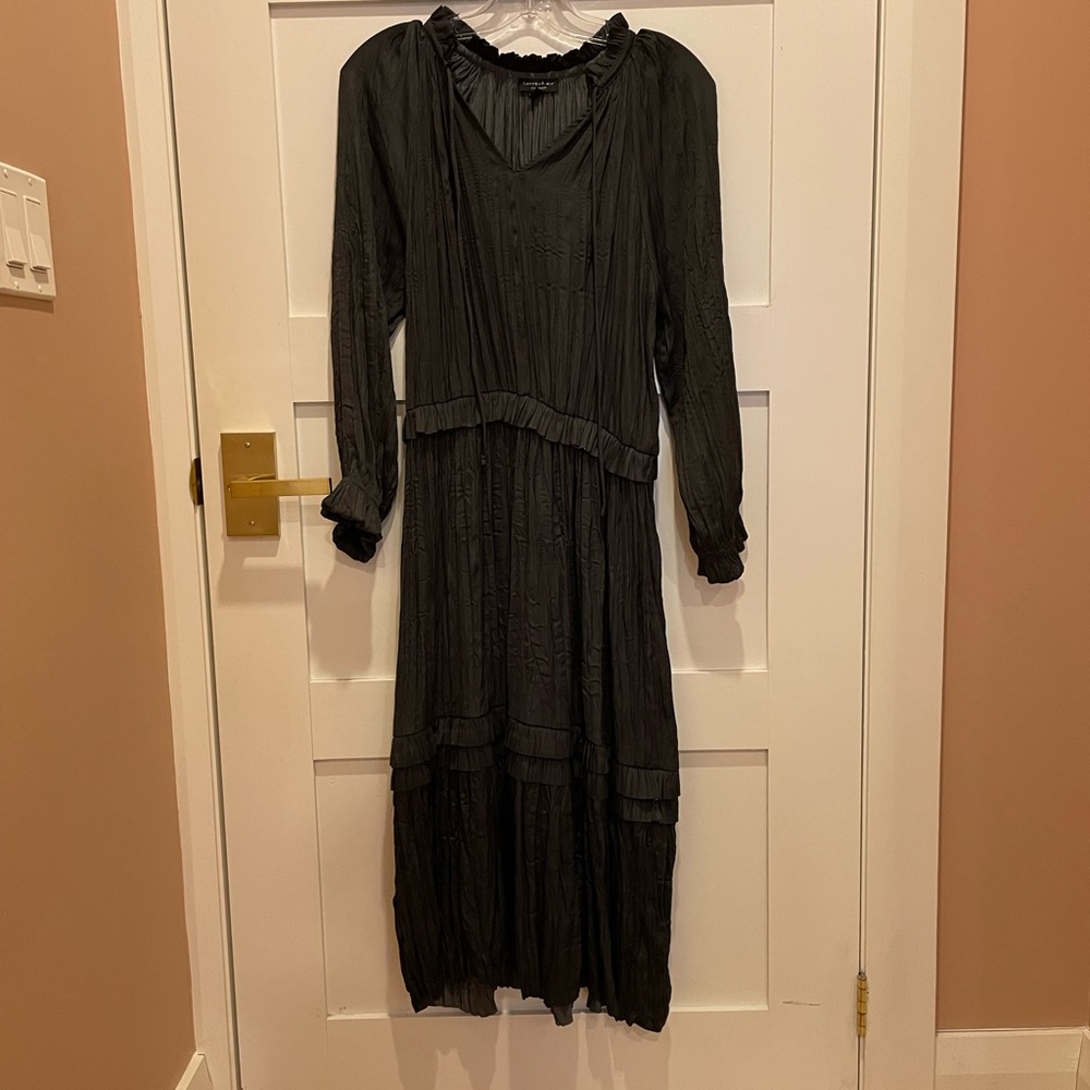 Flowy tiered Charcoal Dress size small